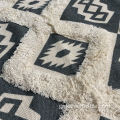 Custom Modern Geometric Cotton Woven Rug